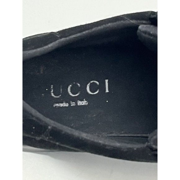 Gucci Scarpa Black Casual Velvet Comfort Shoe slip on sneakers men Size 9.5 - Picture 14 of 16
